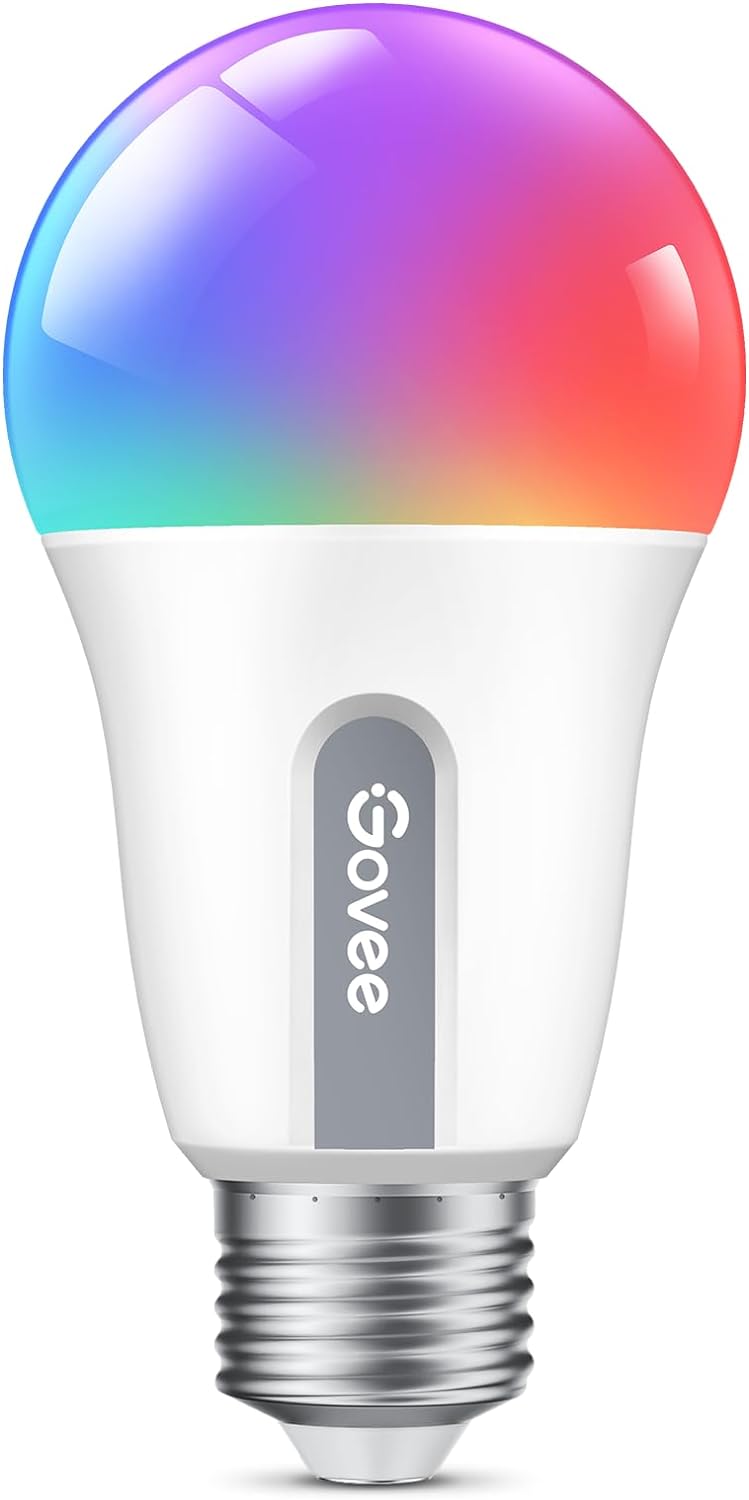 Govee Smart Glühbirne E27, WLAN Lampe RGBWW dimmbare mit 16 Millionen DIY-Farben, 800LM, 54 Szenen, Smarte Glühbirne Sprachsteuerung Funktionieren mit Alexa, Google Assistant, 2 Stück