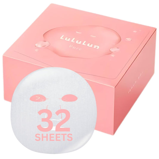 Lululun Pure Every's Face Mask - 32 Tuchmasken Gesicht für den täglichen Gebrauch - Nährend, feuchtigkeitsmaske gesicht - Sheet Mask, Gesichtsmaske Frauen - Gesichtsmasken Set für alle Hauttypen