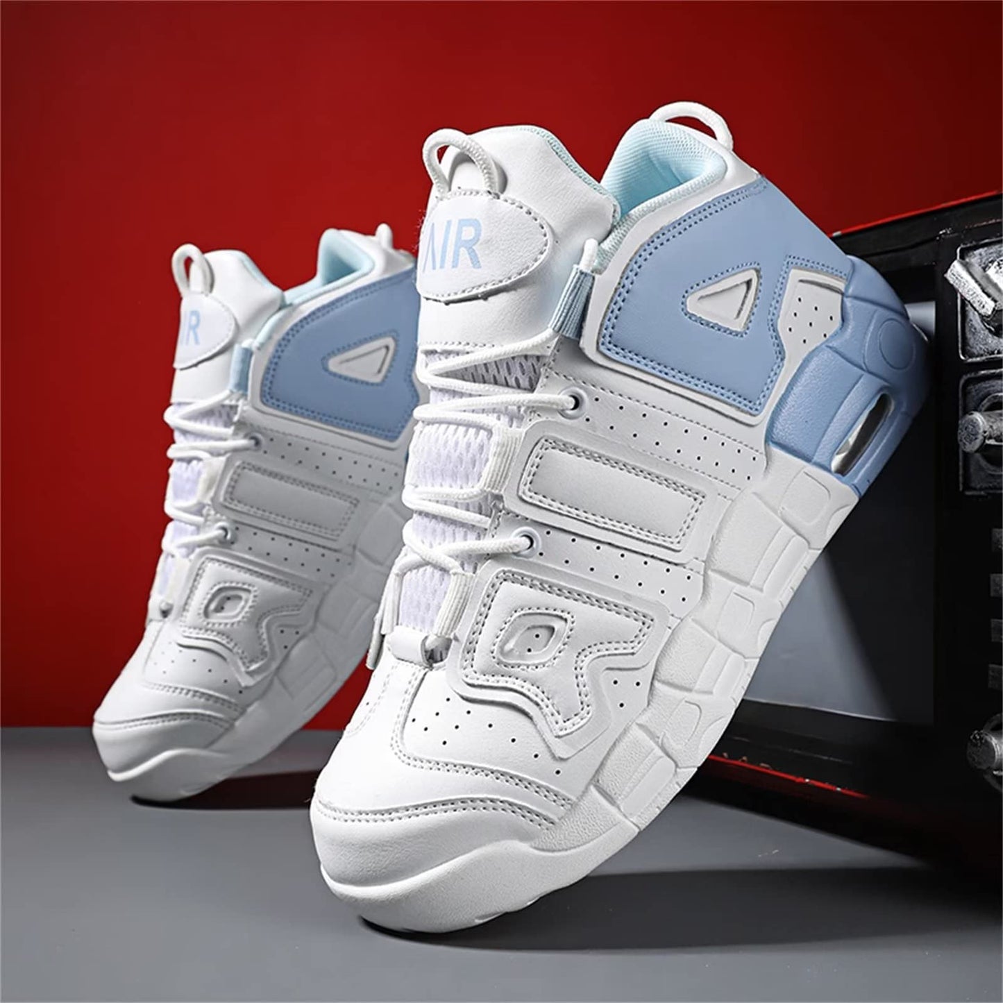 Aszeller Herren Damen Air Uptempo Sneaker Schuhe Laufschuhe Turnschuhe mit Luftpolster Walkingschuhe Basketballschuhe Sportschuhe