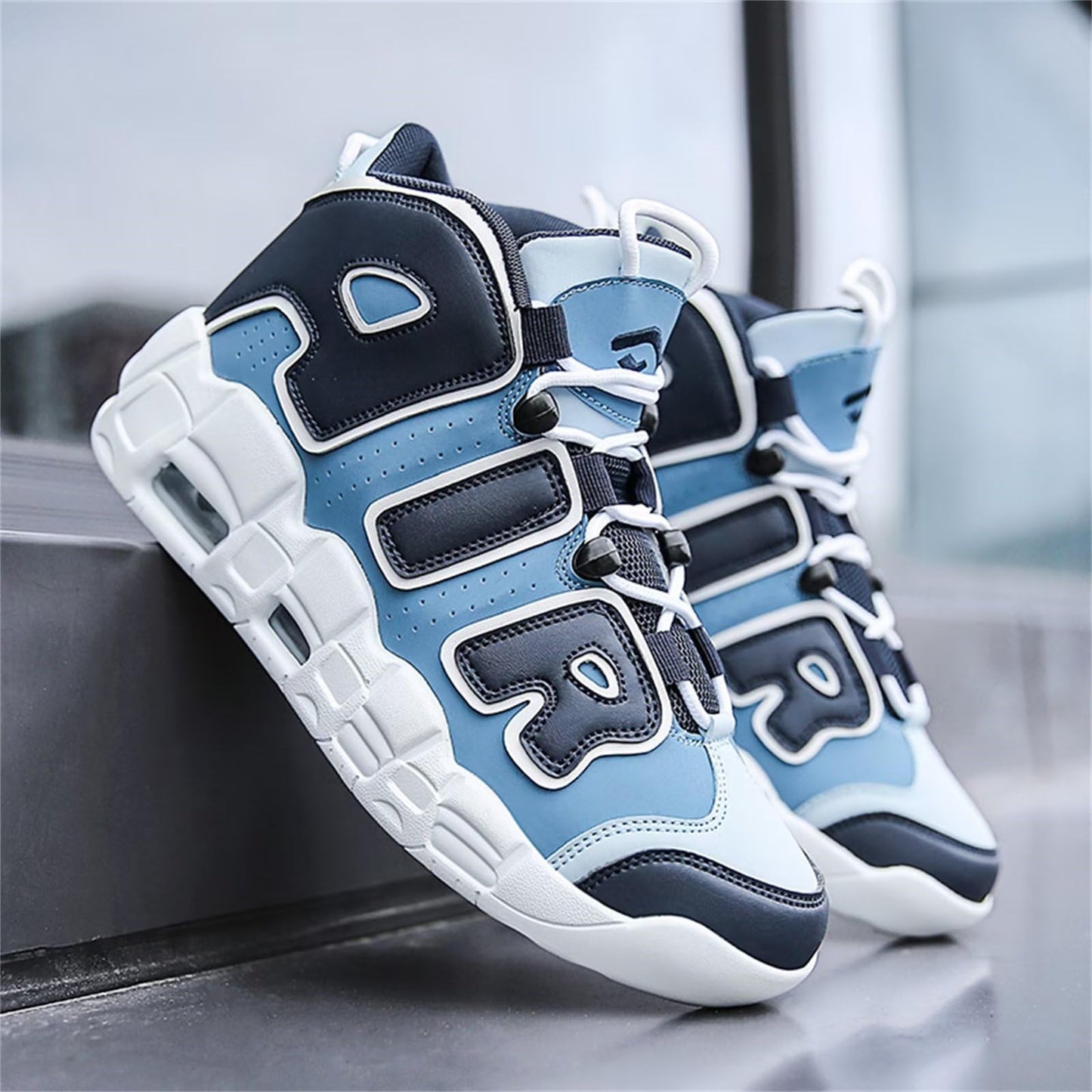 Aszeller Herren Damen Air Uptempo Sneaker Schuhe Laufschuhe Turnschuhe mit Luftpolster Walkingschuhe Basketballschuhe Sportschuhe