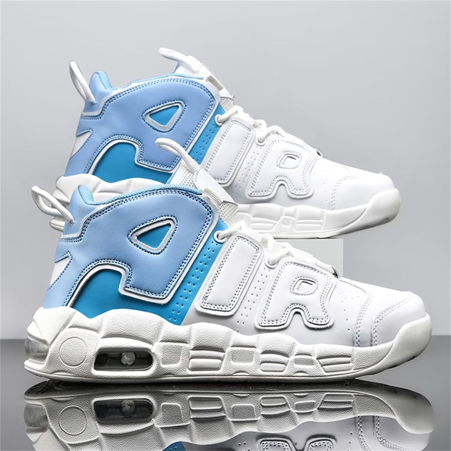 Aszeller Herren Damen Air Uptempo Sneaker Schuhe Laufschuhe Turnschuhe mit Luftpolster Walkingschuhe Basketballschuhe Sportschuhe