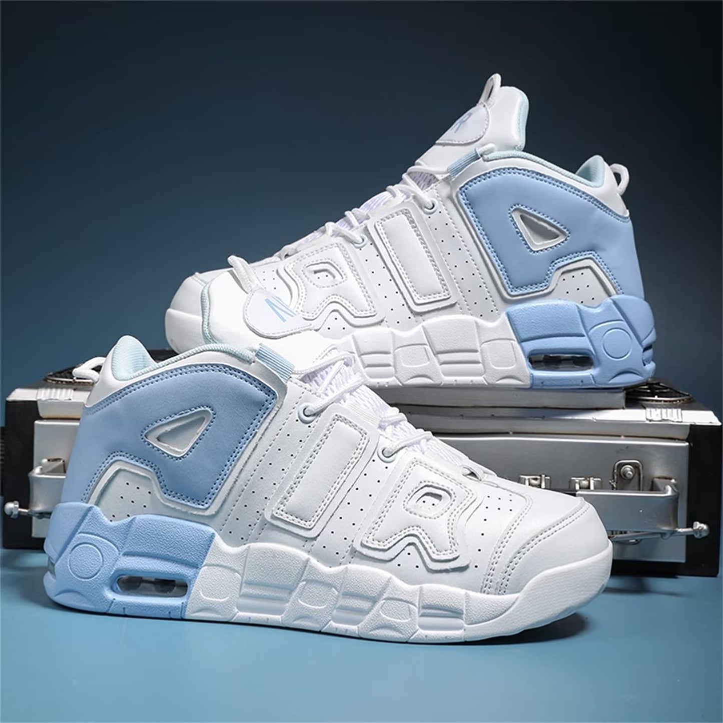 Aszeller Herren Damen Air Uptempo Sneaker Schuhe Laufschuhe Turnschuhe mit Luftpolster Walkingschuhe Basketballschuhe Sportschuhe