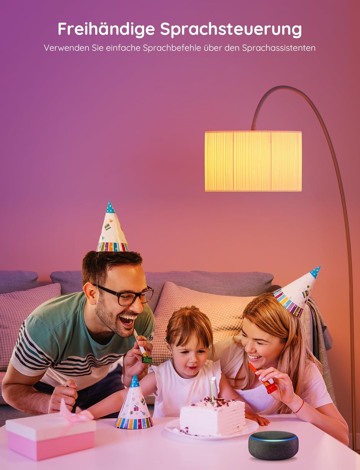 Govee Smart Glühbirne E27, WLAN Lampe RGBWW dimmbare mit 16 Millionen DIY-Farben, 800LM, 54 Szenen, Smarte Glühbirne Sprachsteuerung Funktionieren mit Alexa, Google Assistant, 2 Stück