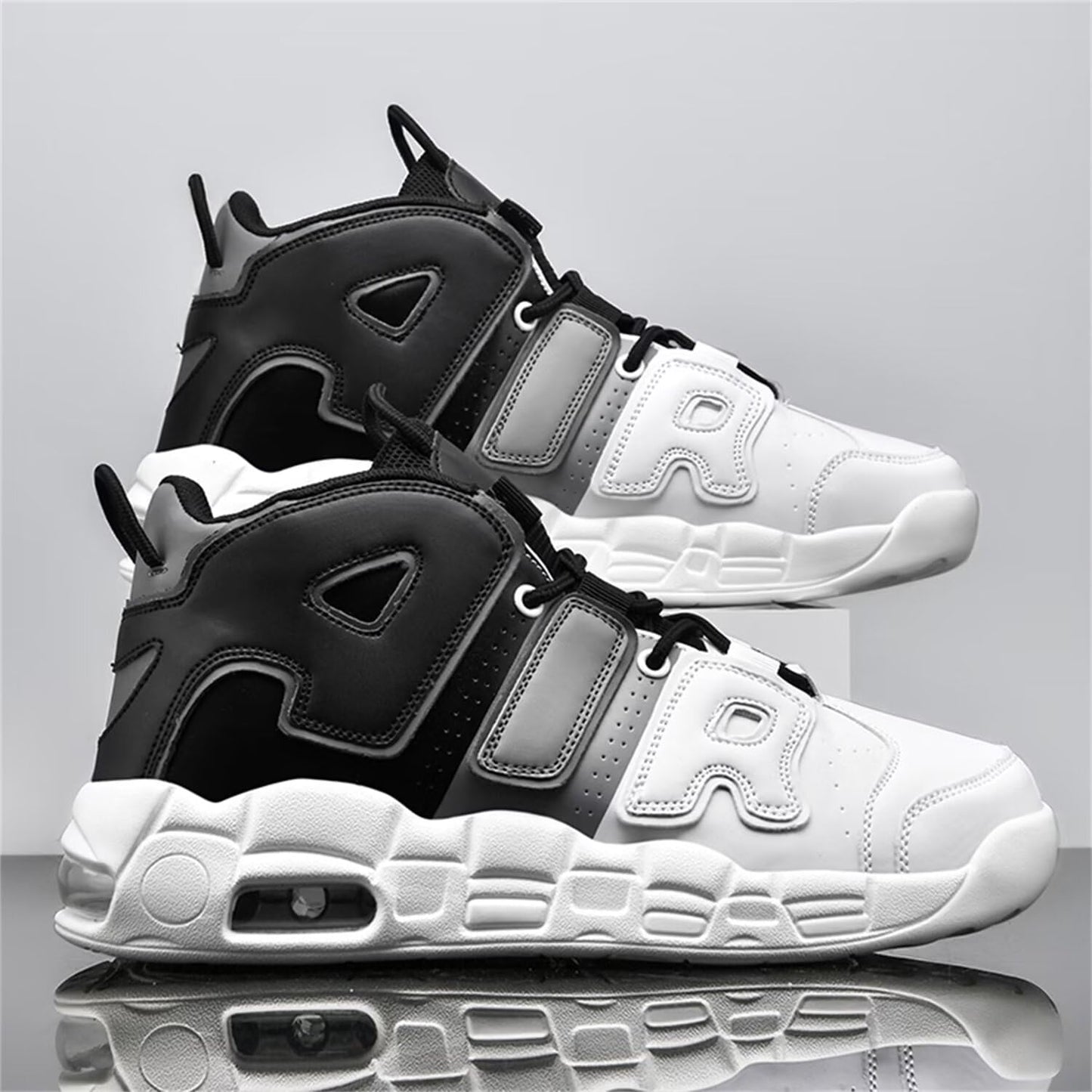 Aszeller Herren Damen Air Uptempo Sneaker Schuhe Laufschuhe Turnschuhe mit Luftpolster Walkingschuhe Basketballschuhe Sportschuhe