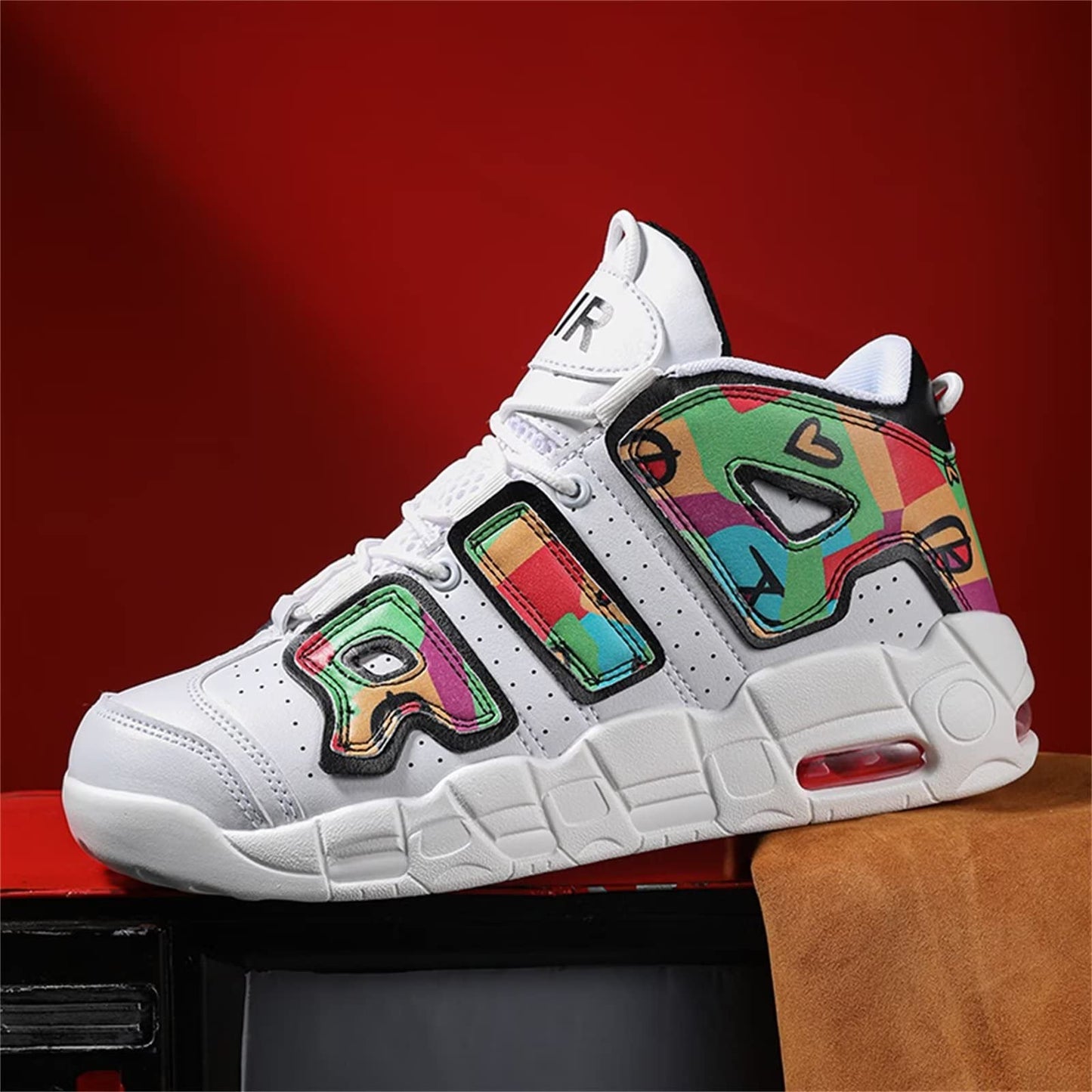 Aszeller Herren Damen Air Uptempo Sneaker Schuhe Laufschuhe Turnschuhe mit Luftpolster Walkingschuhe Basketballschuhe Sportschuhe