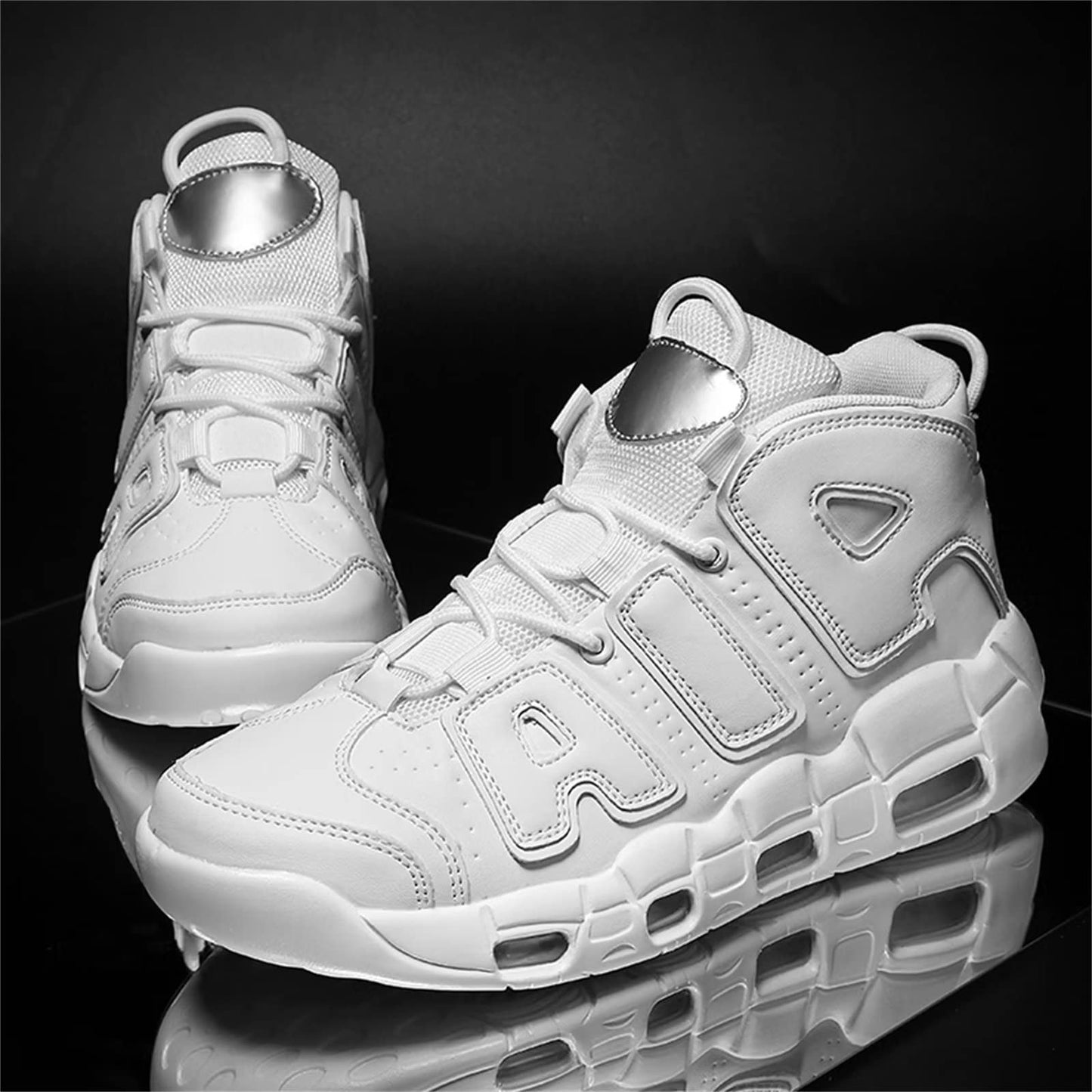 Aszeller Herren Damen Air Uptempo Sneaker Schuhe Laufschuhe Turnschuhe mit Luftpolster Walkingschuhe Basketballschuhe Sportschuhe