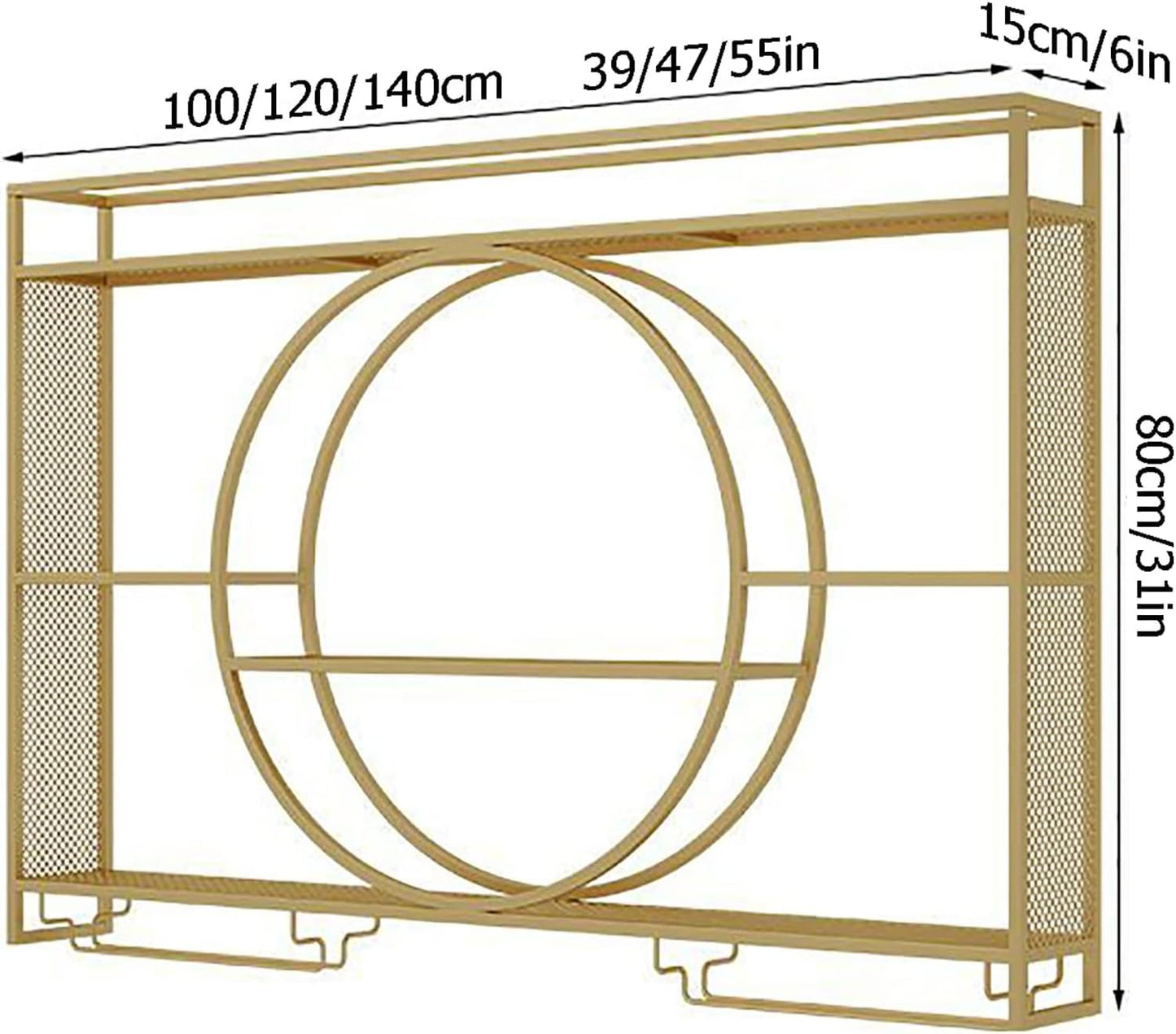 EudoER Modernes Weinregal aus Metall, Wandmontage, Bar-Einheit, schwebende Regale, Weinregale, Glasregal, Eisen-Display-Ständer, Weinhalter mit Regalen, für Zuhause, Restaurant, Bars