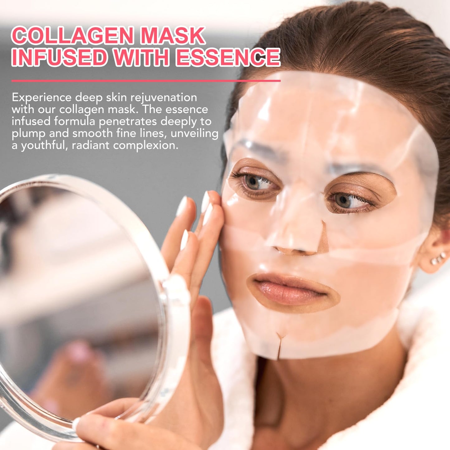 Collagen Gesichtsmaske, koreanische Collagen Maske, Gesichtsmaske über Nacht Hautpflege Maske für Beruhigung, Reparatur, tiefe Hydratation (6PCS)